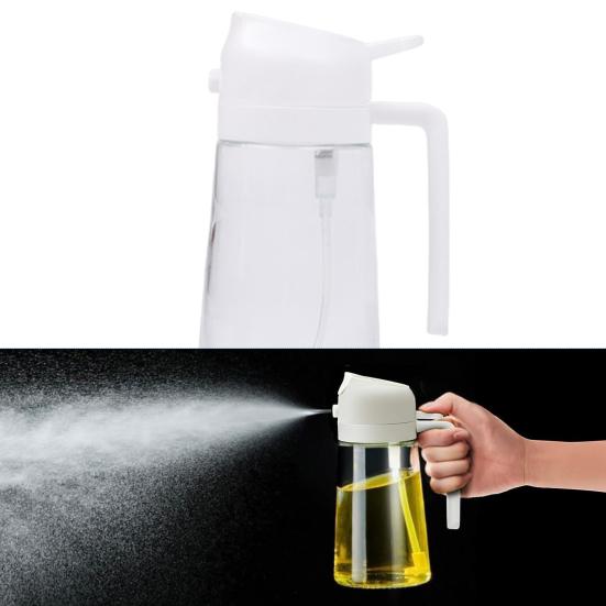 470 мл распылитель масла 2 в 1 прозрачный толстый герметичный большой емкости эргономичная ручка диспенсер для оливкового масла бутылка распылительная насадка пищевой класс
