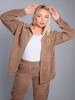 2025 Retro Plus Size Corduroy Shirt and Pants Set for Women