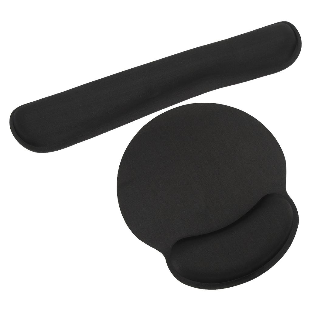 Keyboard Wrist Rest Black Soft Sponge Fatigue Relief Stable Support Mouse Wrist Pad for Family Office Computer