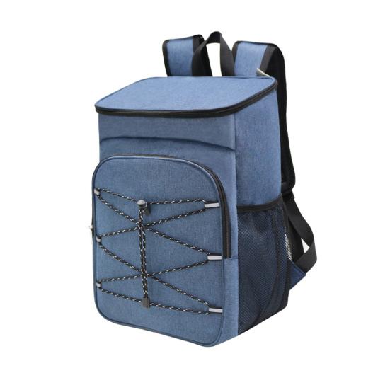 Picnic Bag Large Capacity Waterproof Oxford Cloth Cooler Bag with Adjustable Straps Side Mesh Pockets