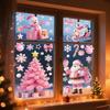 Christmas Window Clings Santa Snowman Reindeer Merry Christmas Glass Sticker Winter Wonderland Window Decals