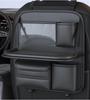 Car Organizer with Car Tissue Rear Seat Multifunctional Foldable Car Table for Kids and Back Seat Tissue Holder with Large Waterproof Leather Tray,