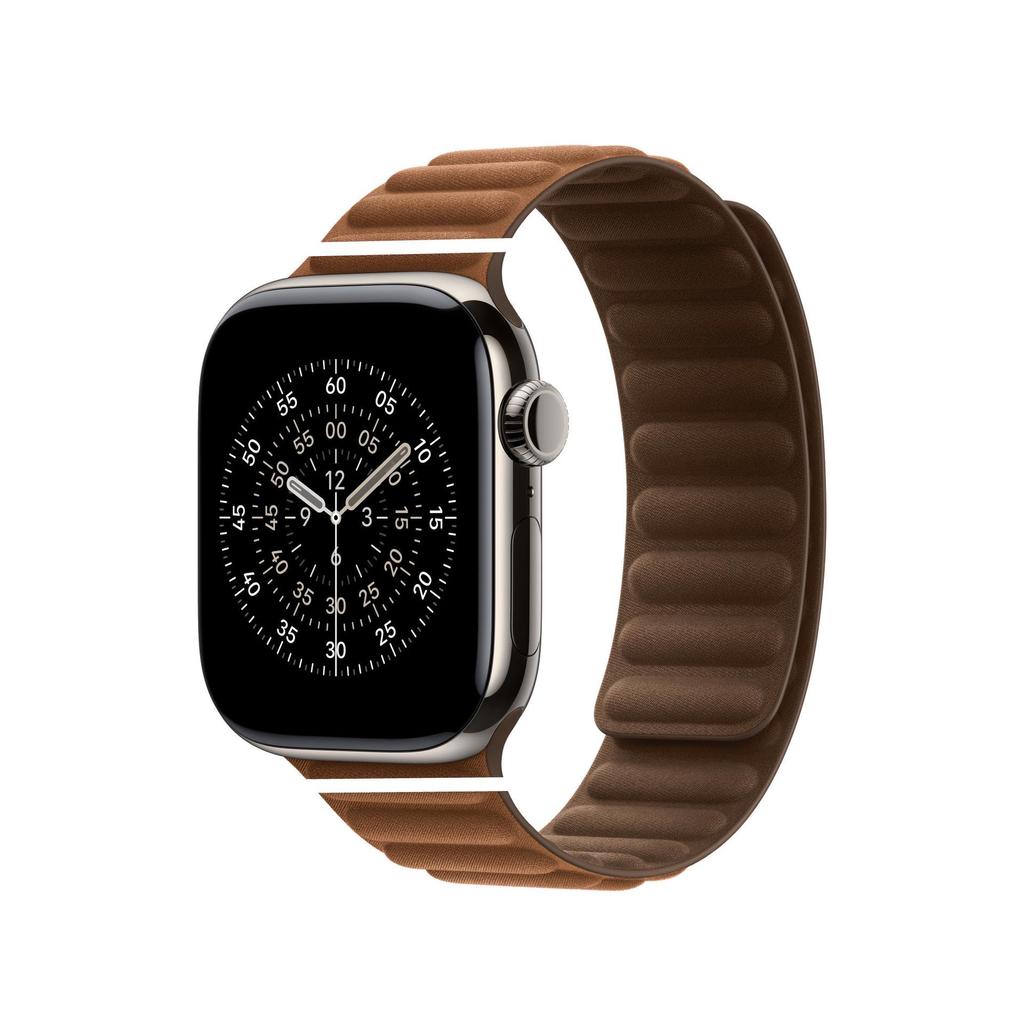 Apple Watch Fine Woven Twill Leather Magnetic Band for Series 5-9 & SE