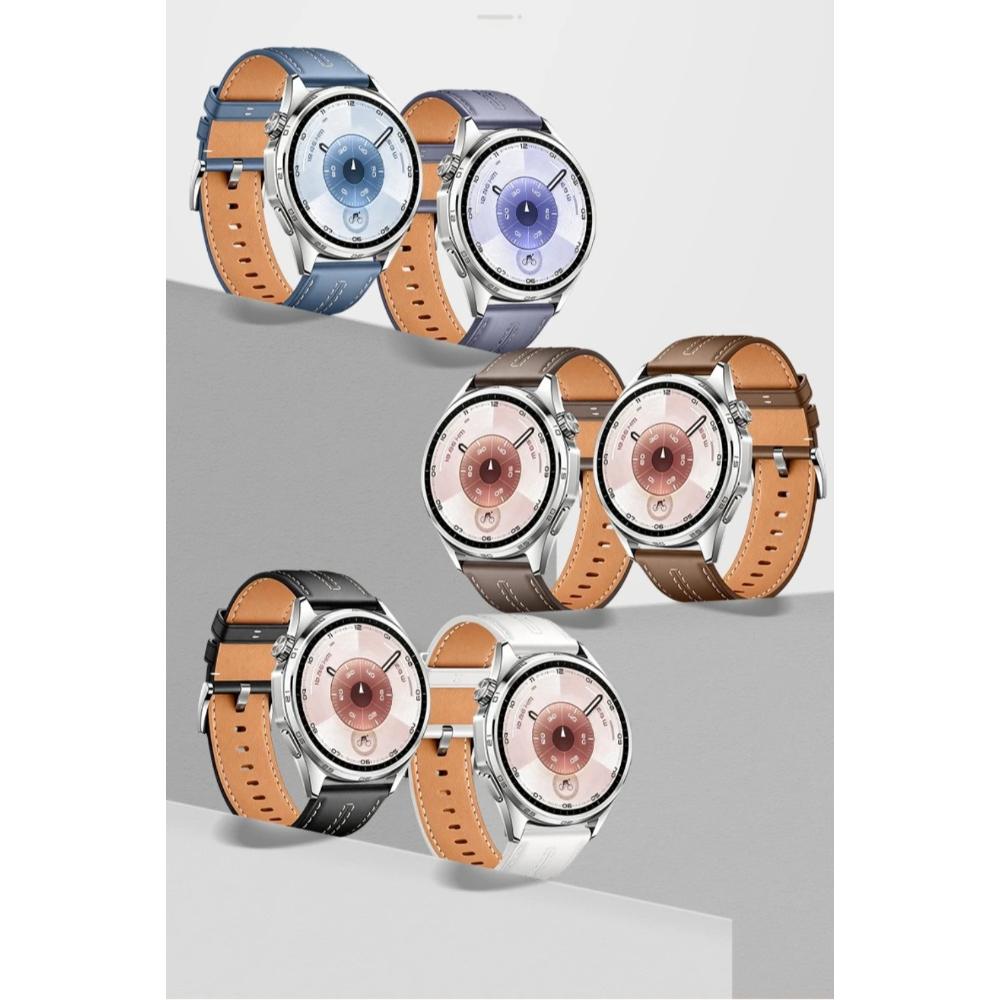 22-мм кожаный ремешок для Huawei Watch GT6/5 Pro GT6/5/4/3 46 мм Деловой браслет для Huawei Watch 5 4 46 мм Ремешок для часов