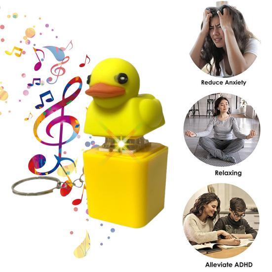 Ducky Caps Брелок-игрушка Fidget Toy Крякающая утка Снятие стресса ABS Пластик Погремушка Уменьшитель Брелок Подвеска