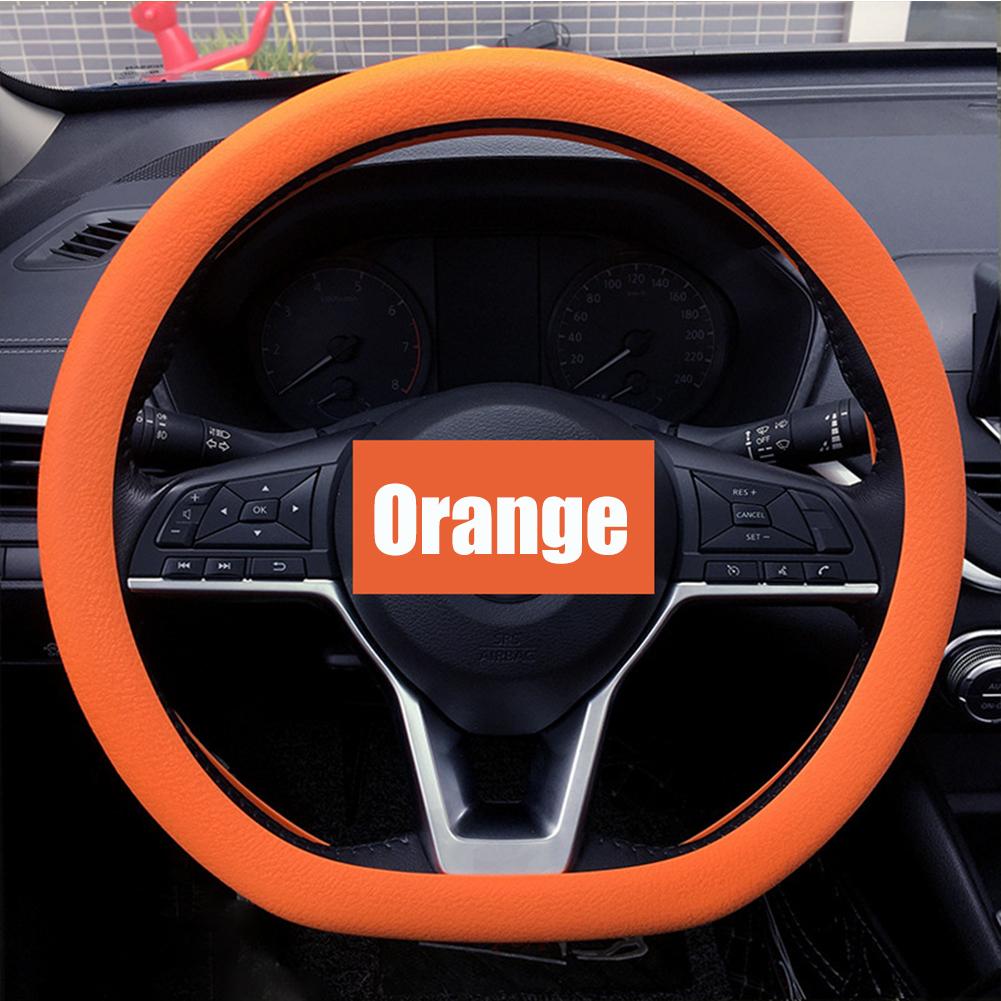 Universal Car Silicone Steering Wheel Cover Elastic Non-Slip Cover For 32-47cm Steering Wheel Multi Color Car Decor Accessories