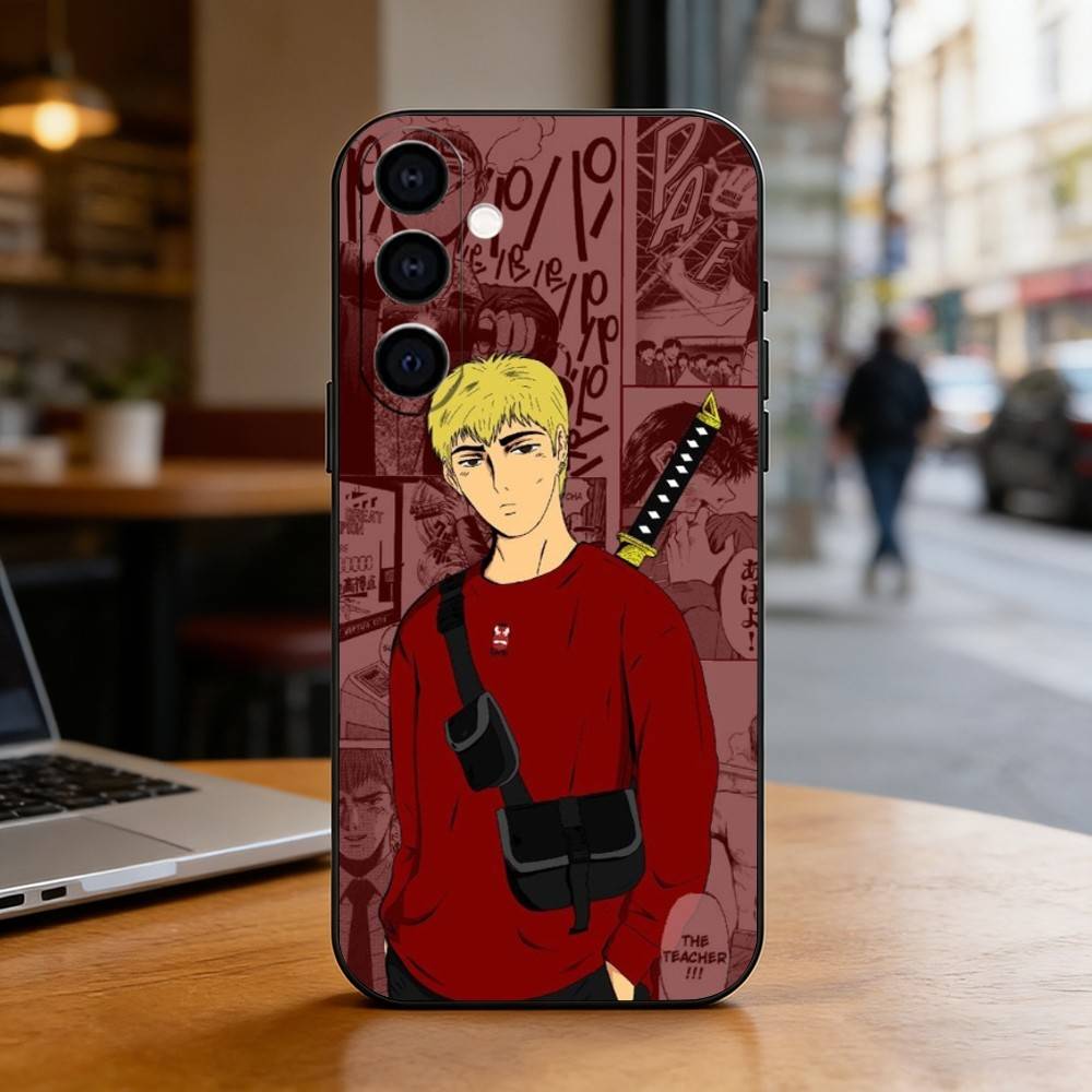 GTO-Onizuka T-Teacher Silicone Phone Case For Samsung Galaxy A73,A72,A71,A70,A53,A52,A51,Soft Silicone Black Cover