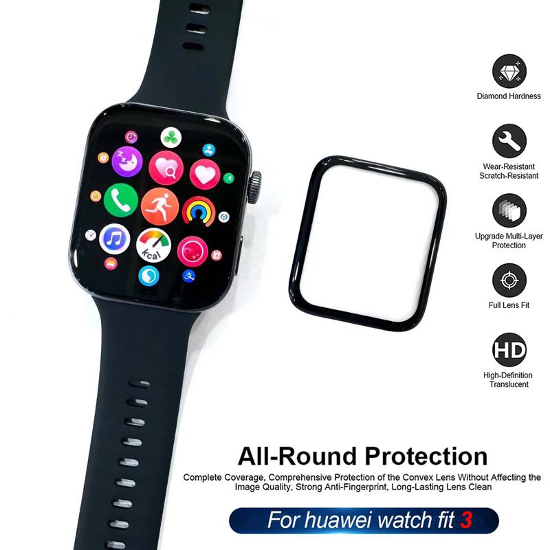 Полностью изогнутая защитная пленка для Huawei Watch FIT 3, аксессуары, 9D защитная пленка для Huawei Watch FIT 3, без стекла