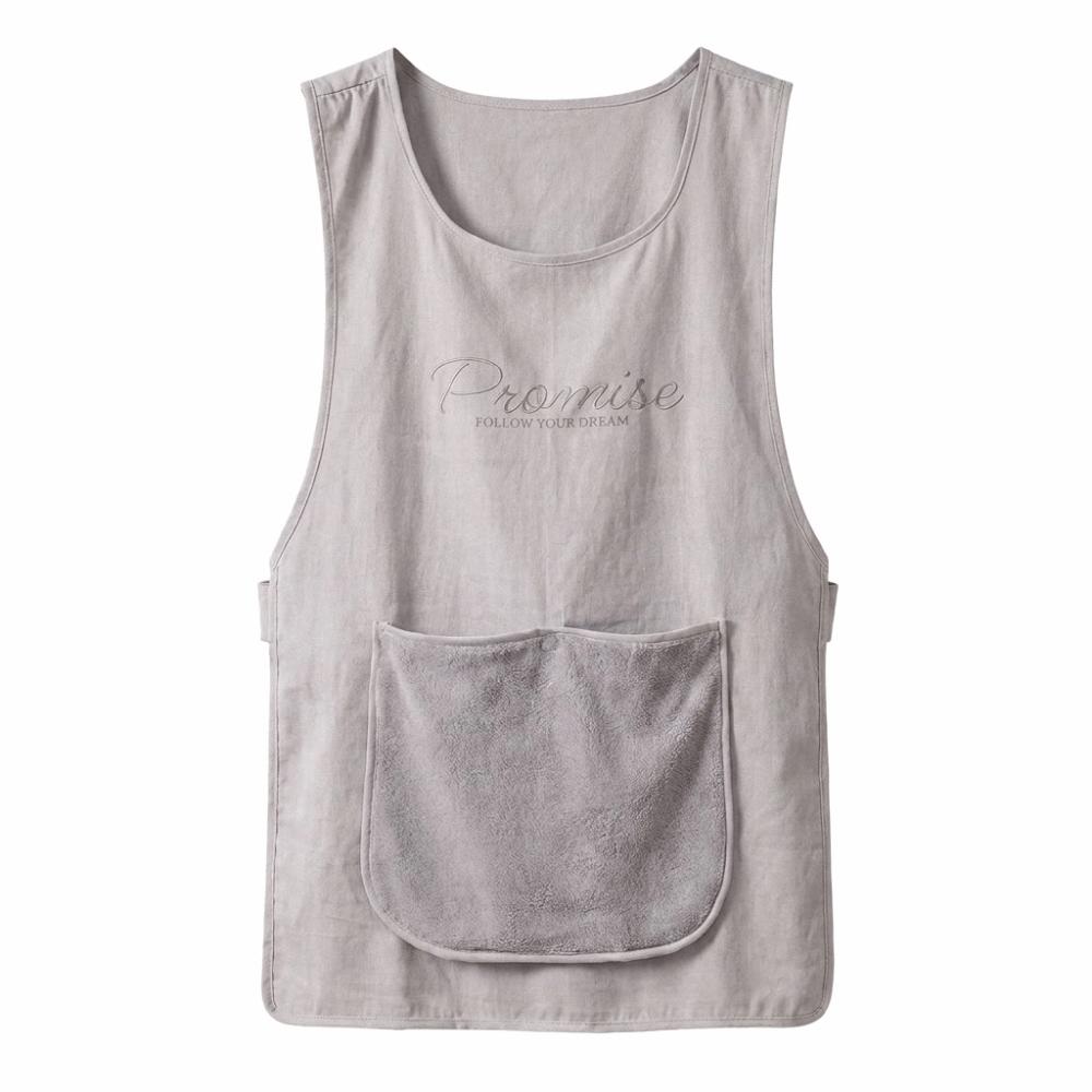Breathable Cooking Bibs Sleeveless Kitchen Vest Stylish Housework Smock Catering Work