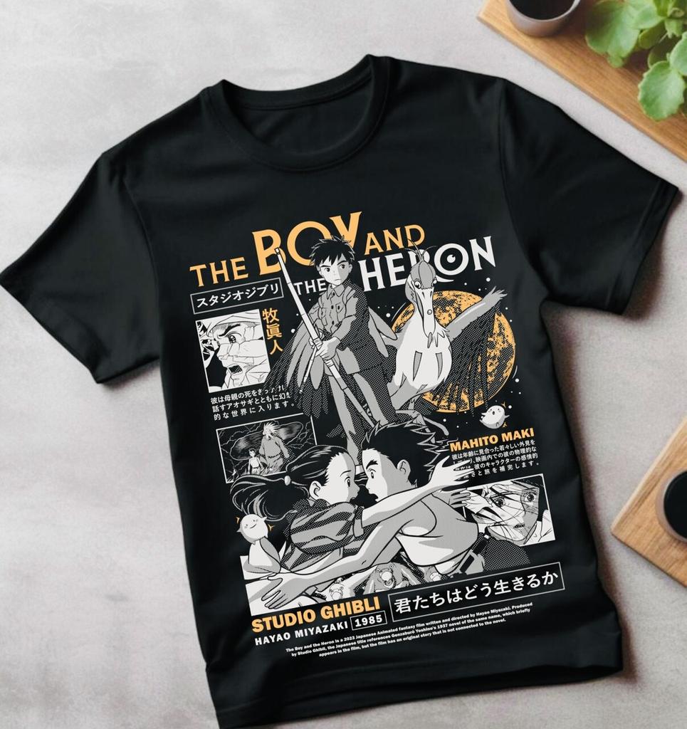 The Boy And The Heron Tshirt Girl Anime Unisexga Anime Art Gift Shirt All Size