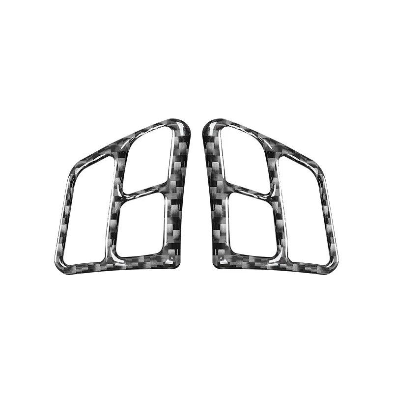 2 шт. стайлинга автомобилей из настоящего углеродного волокна, авто руль, кнопка, накладка, наклейки для BMW 3 серии E90 2005-2012