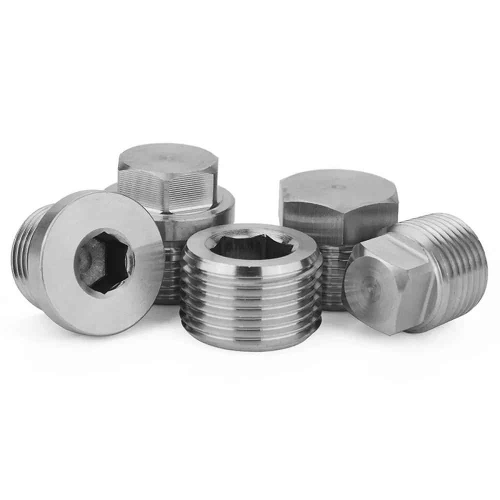 Высокое давление 1/8" - 1.5" BSP NPT Наружный шестигранный квадратный заглушка-колпачок с потайной головкой, фитинг для трубопровода из нержавеющей стали 304