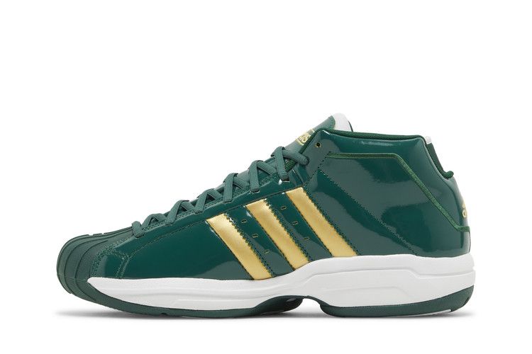 Мужские кроссовки adidas Pro Model 2G SVSM Team Темно-зеленый/Металлик Золотой/Облачно-белый