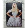 Anne Hathaway White Queen Disney Metal Poster, Alice In Wonderland Wall Art