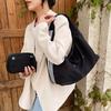 2025 Summer New Nylon Cloth Black Shoulder Bag Niche Fashion Casual Underarm Bag Simple Versatile Tote Bag