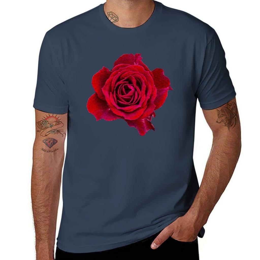 Red Rose Tshirt Basic Regular Fit Casual Tshirt