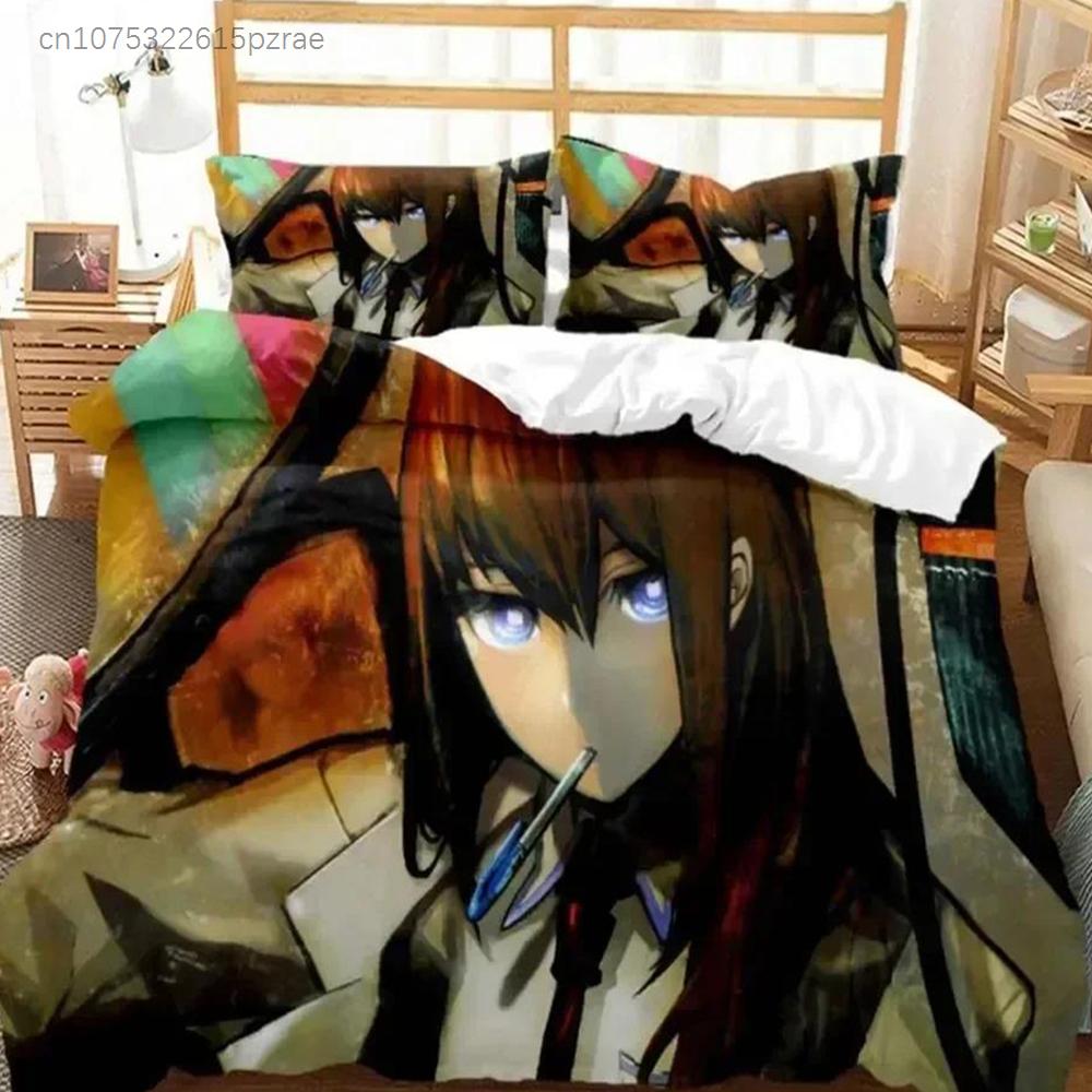 3D Print Anime Steins Gate Kurisu Makise Bedding Set Bedroom Soft Modern Bedspreads Comefortable Duvet Cover Quilt  Pillowcase
