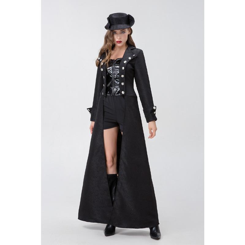 Halloween Medieval Retro Costume New Female Pirate Split Jacket Drama Performance Costume