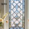 Glue-free Window Film Stained Glass Film, Geometric Patterns Clings, Decorative Rainbow Static Sunlight Projection Decal Sticker, UV Block Heat