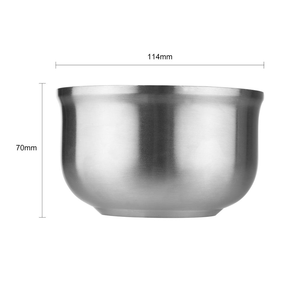 Stainless Steel Soap Cup Bowl Shaving Mug Bowl Barber Beard Shave Cup for Men Facial Hair Cleansing Shaving Tool