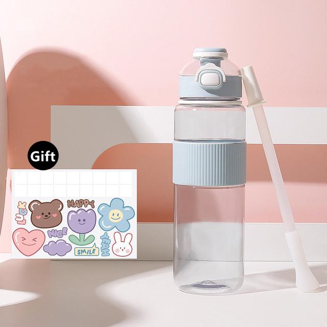 1100 мл/720 мл модная бутылка для воды из здорового материала с соломинкой, большая емкость, спортивные пластиковые бутылки для питья, экологически чистые