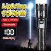 10000 Lumens Super Bright Long Range LED Flashlight Outdoor Waterproof Flashlight Camping Lantern Torch