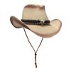 Cow Head Accessorieswestern Cowboy Straw Hat, Outdoor Sports, Mountaineering, Topper Hat, Foldable Large Hat