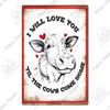 Mfoever Decor Cow Vintage Tin Sign Retro Metal Sign Decorative Plaque Farm House Shop Garage Wall Decor Cow Posters