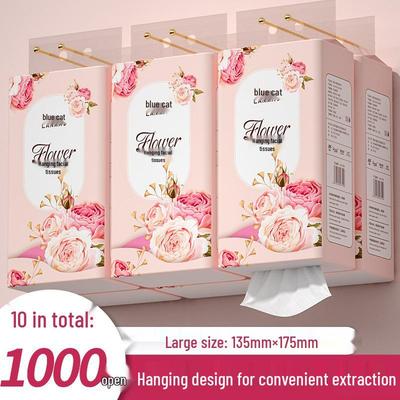 Синий Кот Настенный Набор из 10 Упаковок Салфеток для Лица и Бумажных Полотенец