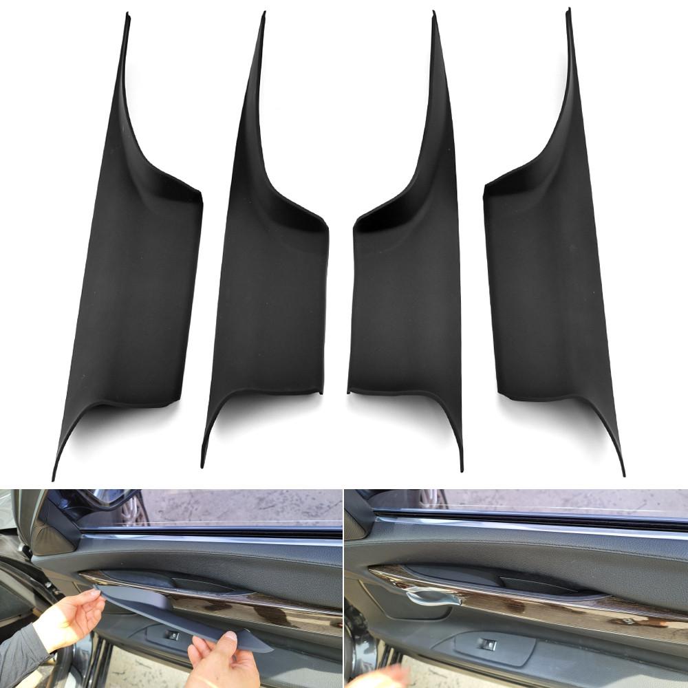 Set 4 Door Interior Inside Handle Pull Carrier Cover For BMW 7 F01 F02 2008-2015