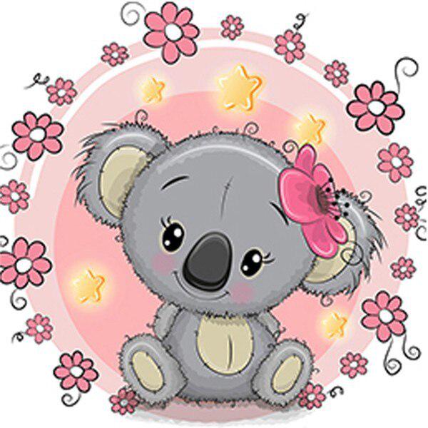 Алмазная картина Мультфильм Медведь 5D Вышивка Крестом Набор Изображение Горный Хрусталь