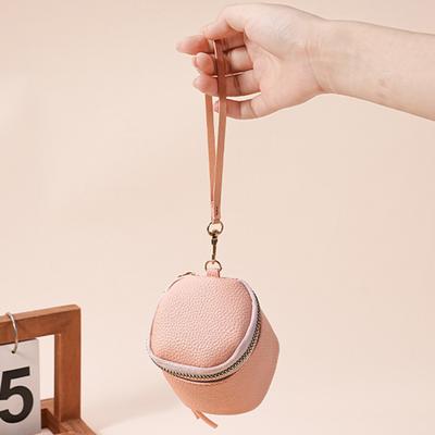 Мини Кошелек для Монет Маленькая Сумка на Молнии из Искусственной Кожи Портативный Кошелек для Мелочи Дорожный Кейс для Хранения Помады Наличных Монет Карт Украшений