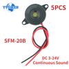 5 шт. Высокодецибельный зуммер SFM-20B DC 3-24V Зуммер непрерывного звука 2312 Активные пьезоэлектрические зуммеры, для Arduino Автомобиль