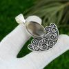 Sterling Silver Root Chakra Natural Smoky Quartz New Bezel Anniversary Pendant