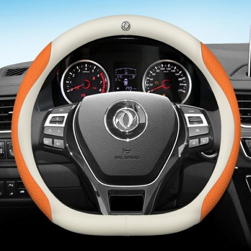 Leather Car Steering Wheel Cover for DFSK Dongfeng GLORY 580 S560 IX5 500 2017- 38cm Non-slip Auto interior Accessories