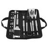 21Pcs/Set BBQ Outdoor Stainless Steel Barbecue Grill Tools Utensils Kit Kitchen Accessories