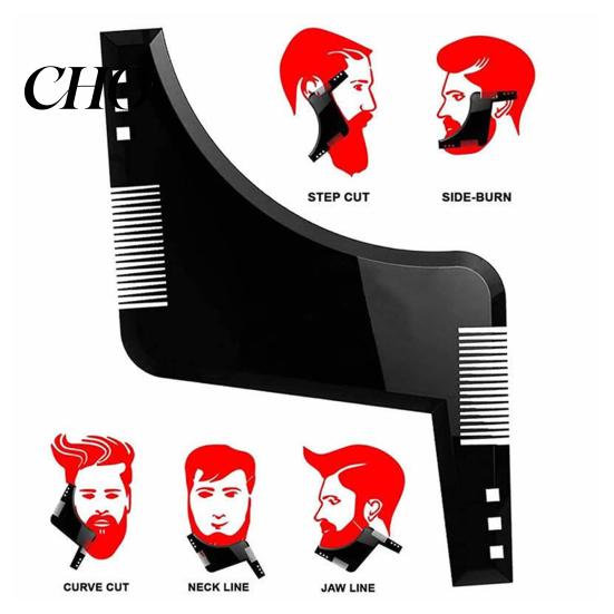 Beard Care Accessory Men Shaper Comb Tool Lineup Guide Professional Facial Precise Shaping Hair Goatee Whisker Styling Trimming Edging Template