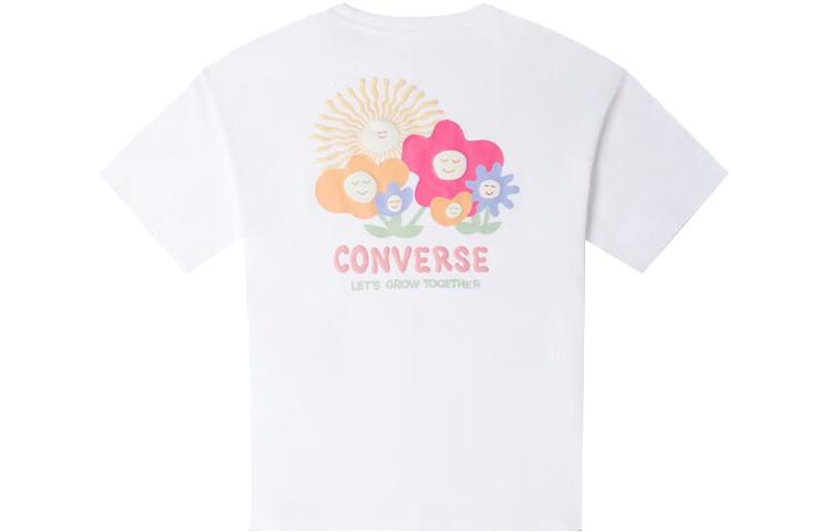 Converse Grow Together Drop Shoulder Sleeve T Shirt Women's White 10025447-A03
