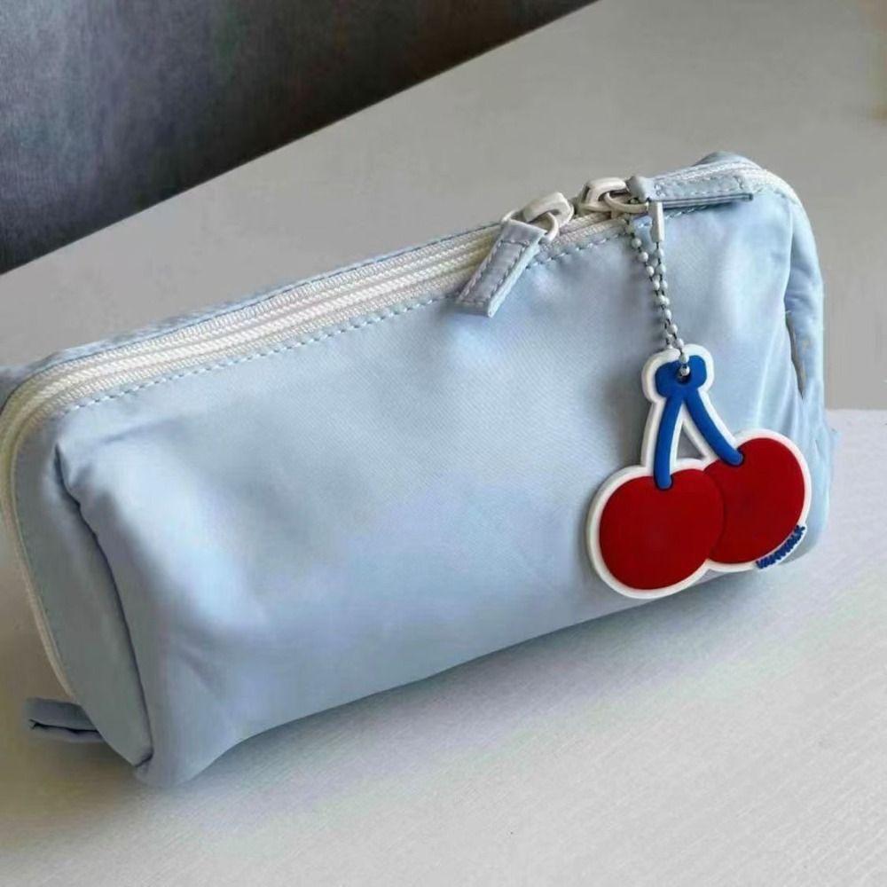 Solid Color Pen Bag Large Capacity Stationery Bag High Quality Pen Pouch Gift