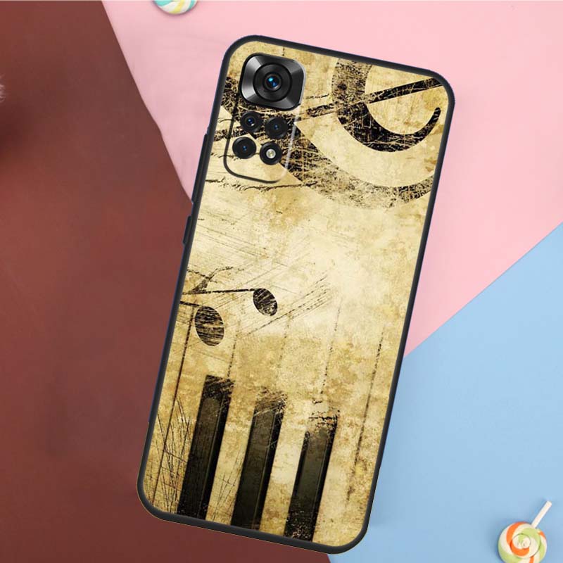 Чехол с нотами для Xiaomi Redmi Note 14 13 Pro 12 11 9 10 9S 10S 11S 12S Redmi 14C 10C 12C 13C