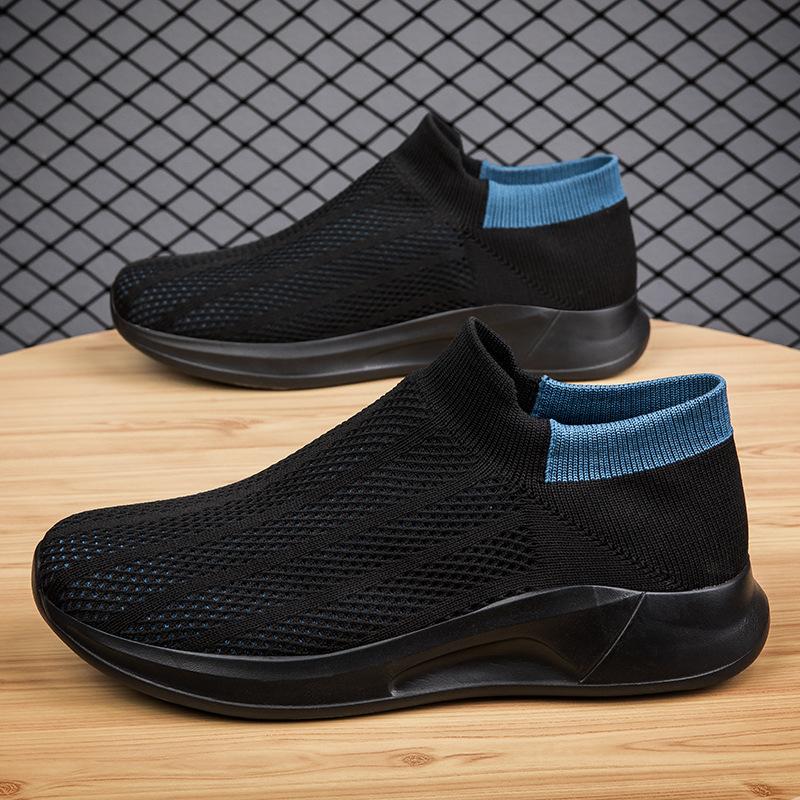 Весна и лето новая повседневная обувь пара спортивная ленивая сетчатая дышащая обувь летающая тканая женская обувь