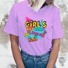 New Girl'S Just Wanna 80S Have Fun T Shirt Girl'S Just Wanna 80S Have Fun Print T-Shirt Female Summer Casual O-Neck Lady Tops