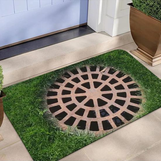 Yousheng 3D Бездонный коврик-люк Оптическая иллюзия Напольный коврик Нескользящий Визуальный коврик-обманка для прихожей, игровой комнаты, гостиной, для декора