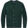 Polo Sweater Solid Color Logo Embroidery Single-Breasted Knit Kids Sweater Green CWPOSWEY6820417-300