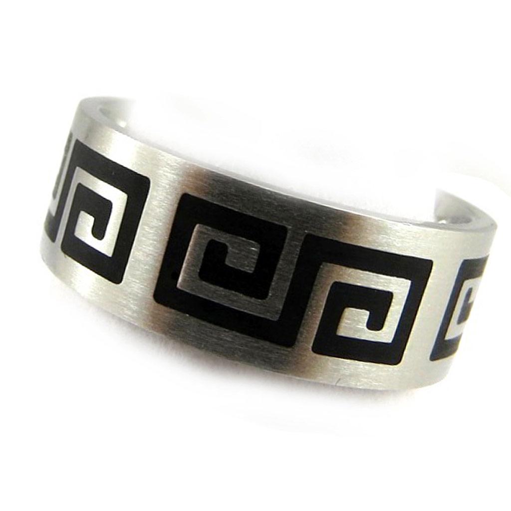 Стальное кольцо 'Зевс' Черное серебро