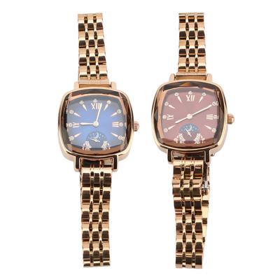 Женские часы из нержавеющей стали с браслетом, роскошные, модные, повседневные, водонепроницаемые, со стразами, Lad