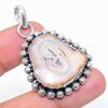 Natural Orange Solar Quartz Gemstone 925 Sterling Silver Pendant 1.81" I0i10