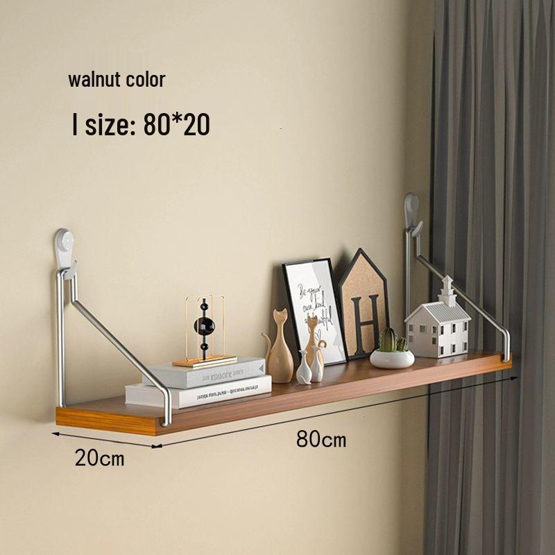 Настенная железная полка для хранения без сверления для декора ТВ, гостиной или спальни.