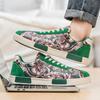 Модные новые модные мужские повседневные кроссовки с принтом большого размера 47 с низким верхом зеленые кроссовки для скейтбординга для мужчин дышащие парусиновые кроссовки для мужчин 2025