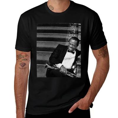 Футболка Louis Satchmo Armstrong Базовая Обычный крой Повседневная футболка